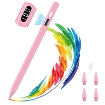 MoKo Stylus Pen for iPad 2018-2025,Fast Charging Pencil for iPad(A16) 11th-6th Gen with Power Display,Tilt Sensitivity for Apple iPad Air 7/6/5/4/3/M3/M2, Pro 13"/12.9"/11"/M4, Mini 7/6/5,Pink
