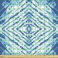 thumbnail image 2 of Ambesonne Psychedelic Fabric by the Yard Upholstery, Grunge Hip Folk Design, 5 Yards, Pale Blue and Royal Blue, 2 of 5