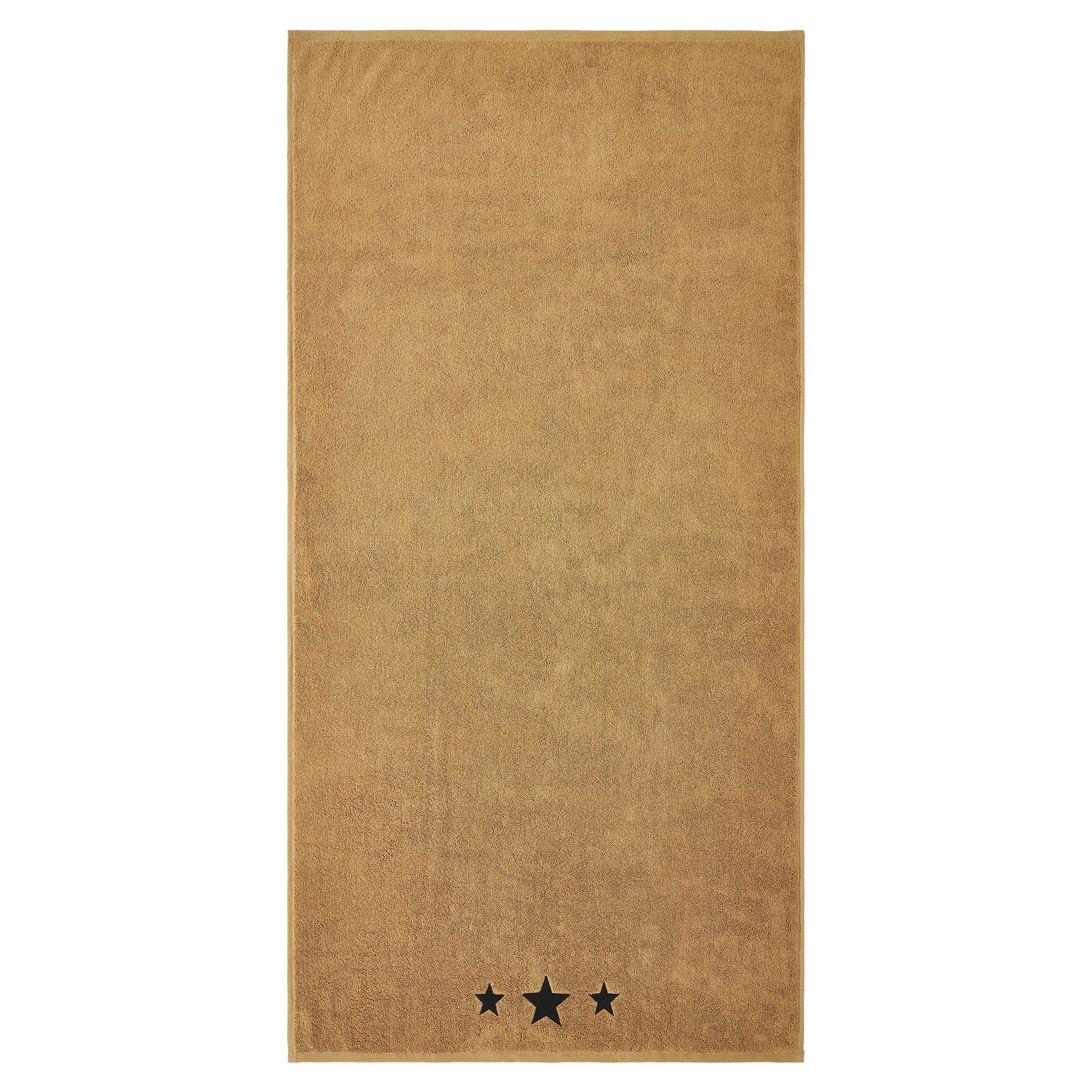 VHC Brands Black Stars Tan Bath Towel Set of 2 27x54