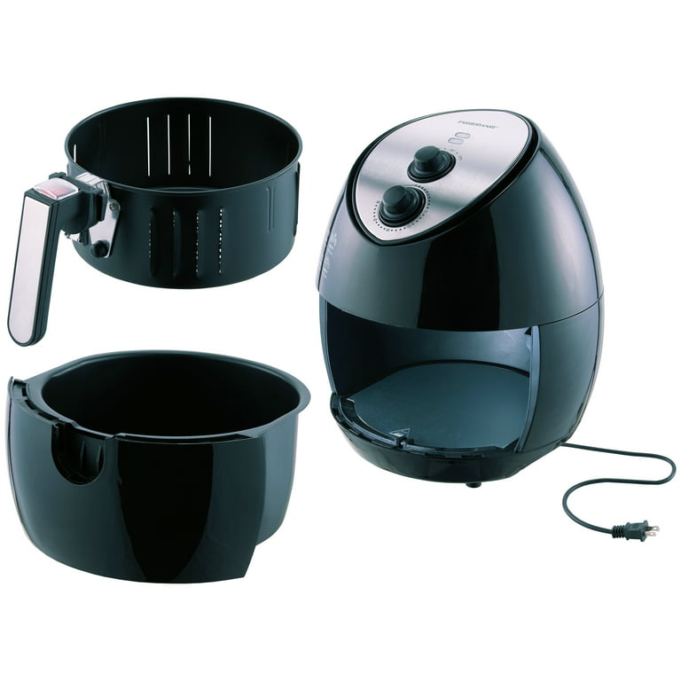 Basics 3.2 Quart Compact Multi Functional Digital Air Fryer, Black