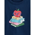 thumbnail image 2 of Wonder Nation Toddler Girls Graphic Tee with Short Puff Sleeves, Sizes 18M-5T, 2 of 3