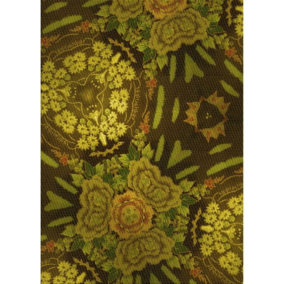 Ahgly Company Indoor Rectangle Patterned Blood Night Red Area Rugs, 4' x 6'