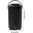 thumbnail image 4 of 2.3 Gallon Insulated Drink Dispenser, Stainless Steel Hot Drink Dispenser with Matte Finish Black, for Coffee, Tea, Milk, Soup Family Party Cafe Buffets, 4 of 10