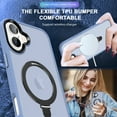 thumbnail image 7 of Magnetic for iPhone 16 Case, Compatible for Mag-Safe Charging with Kickstand Ring Holder, Military-Grade Shockproof Protection Translucent Back for iPhone 16 Phone Case, Blue, 7 of 7