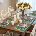 thumbnail image 6 of Placemats Set Of 4 / 6, Cute Banana Pine Green Leaves Placemats For Dining Table Indoor/Outdoors Heat Resistant Washable Placemats 18" X 12", 6 of 8