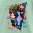 thumbnail image 2 of Girl's Elemental Distressed Characters It's Elemental  Graphic Tee Mint X Large, 2 of 4