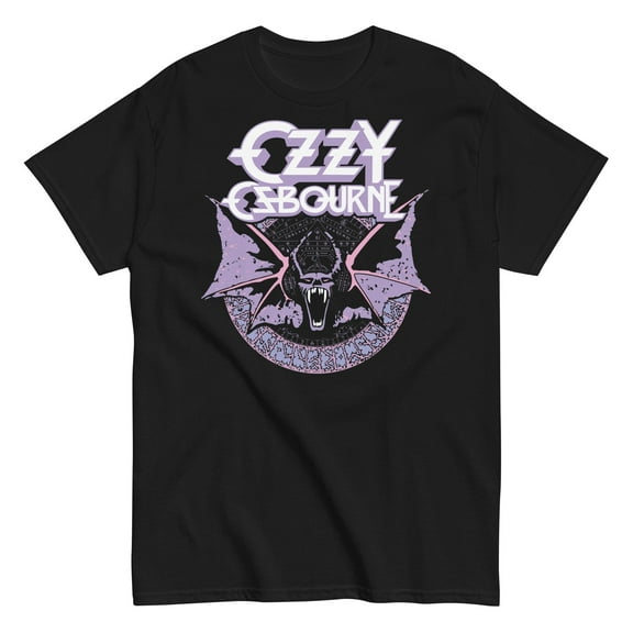 Ozzy Osbourne - Purple Bat Unisex T-Shirt - Black - Small