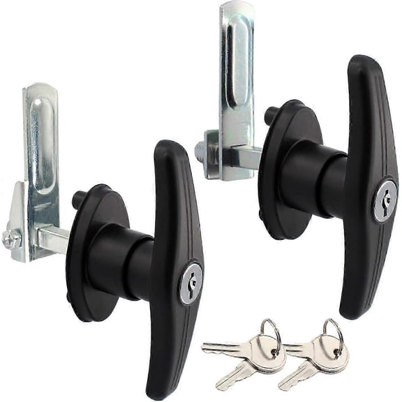T-Handle Lock For Truck Cap Camper Shell, Keyed Alike, Universal Fit 3 Keys