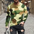thumbnail image 2 of VERUGU Mens Casual Long Sleeve Camouflage Shirts Fashion Fall Crew Neck Top Base Shirt Camouflage L, 2 of 5