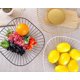 thumbnail image 5 of Plato corto de borde curvo, moderno, creativo, elegante, de un solo nivel, metal, alambre de hierro, frutas, verduras, pan, soporte decorativo, cuencos para servir, soporte para cesta (dorado), 5 of 5