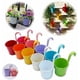thumbnail image 1 of Macetas colgantes grandes, macetas colgantes decorativas para plantas de exterior, juego de macetas para balcón con gancho desmontable, humedad óptima del suelo, construcción de hierro duradera, 10, 1 of 5