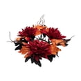 thumbnail image 2 of Fall Halloween Decoration for Home Indoor Outdoor Clearance Under $5.00!Halloween Autumns Harvests And Thanksgiving Table Decoration And Artificial Sunflower And Maple Leaf Candle Ring/Wreath, 2 of 6