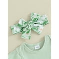 thumbnail image 5 of Gureui Baby Girls 3Pcs Spring Outfits Romper + Floral Suspender Skirt + Headband Set Newborn Clothes, 5 of 9