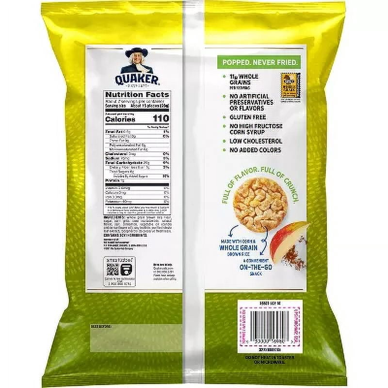 Quaker Popped Rice Crisps Apple Cinnamon - 7.04oz pack of 3