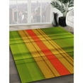thumbnail image 3 of Ahgly Tapis d'Intérieur Lavable en Machine Carré Vert Pistache Transitionnel, 7 Pieds Carré, 3 of 7