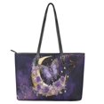 thumbnail image 4 of ZUXONGSY Marble Rose Butterfly Moon Print Handbag for Women Practicality Laptop Tote Bag PU Leather Satchel Handbags with Handle for Daily Use Work, 4 of 6