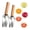 2-Pcs, variant on Triangle Fruit Cube Cutter with Wooden Handle,Stainless Steel Watermelon Slicer Cutter, Easy Slice Tool for Watermelon, Melon, Apple & More