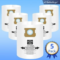 90662, Disposable Collection Filter Bags,Fits Shop-Vac 10-14 Gallon Disposable Filter Bags, 5-Pack, Type F