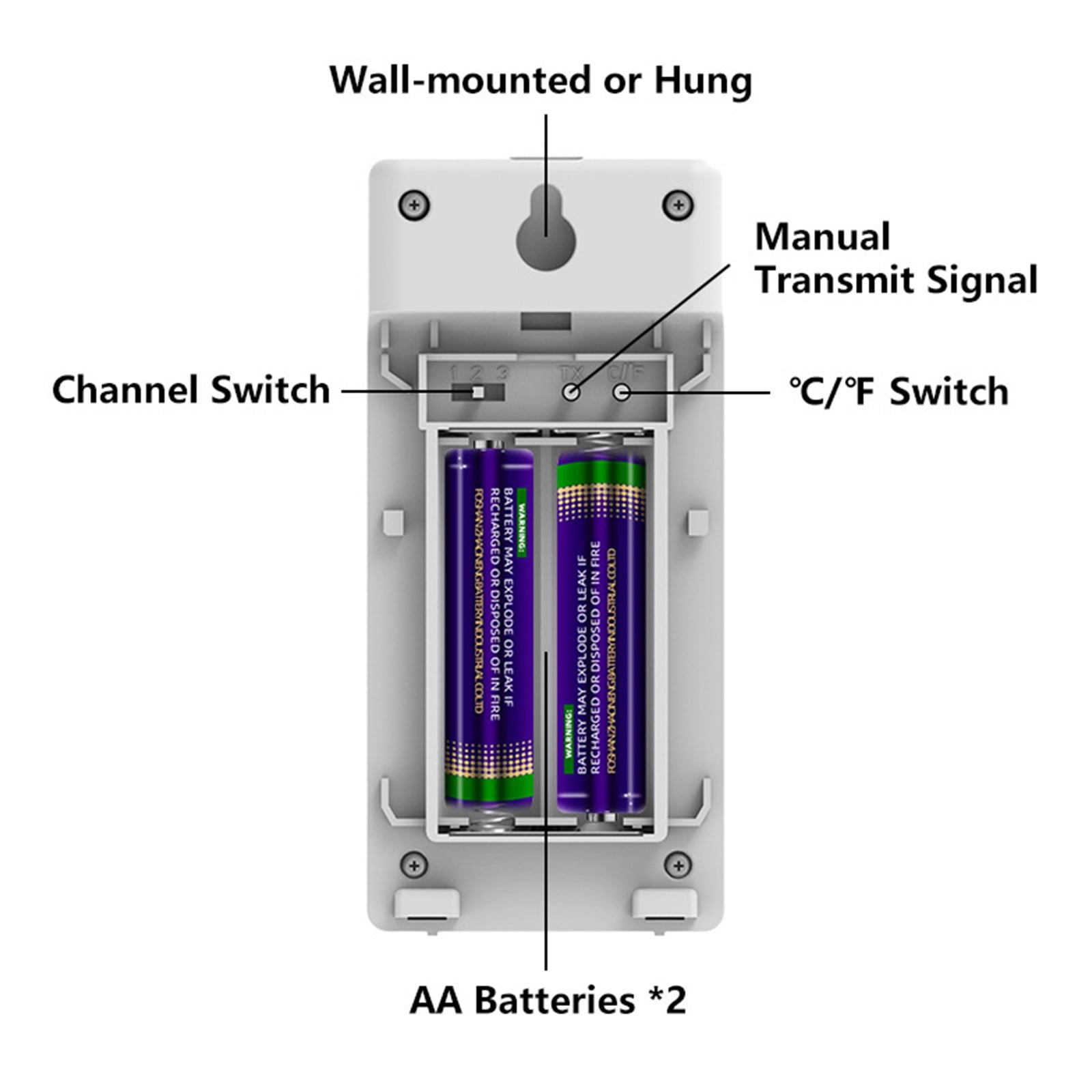 Five Color Display Radio Inside Thermograph Hygrometer With 100M Extent Transducer and Meteorological Station Features