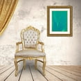 thumbnail image 3 of Grayscale 15x18 Gold Ornate Wood Framed with Double Matting Museum Art Print Titled - Blue Green Leaf I, 3 of 4