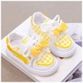 thumbnail image 5 of enyan Girls Sneaker Athletic Slip On Sneakers Comfortable Bungee Girls Running Shoes (Toddler/Little Kid/Big Kid) Yellow,1.5, 5 of 7