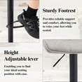 thumbnail image 6 of FIRAVOE Counter Height Bar Stools Set of 4 (High Back) Adjustable Height Swivel Barstools, Faux Leather Bar Chairs for Kitchen Island, Gray, 6 of 9