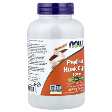 NOW Foods Psyllium Husk Dietary Fiber Capsules