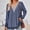 Blue, variant on Women's Guipure Lace V Neck Blouses 2025 Fall Casual Loose Fit Long Sleeve Split Side Colorblock Tunic Shirt Tops