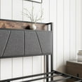thumbnail image 2 of Bed Frame, Storage Headboard with Charging Station and 2 Storage Drawers Black+Brown, 2 of 5