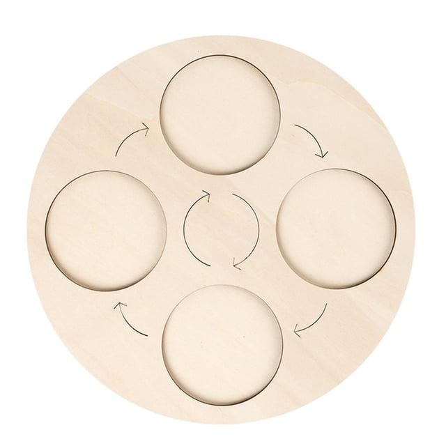 Ayudas para Enseñanza de Vida de Madera, Juguete Natural Educativo Temprano para Regalos Presentes, Niños Pequeños, Niños Y Niñas , Cuatro cuadrícu Cuatro cuadrícu CUTICAT Tablero de ciclo de vida
