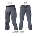 thumbnail image 3 of Pantalones de compresión para hombre, para correr, ciclismo, baloncesto, fútbol, pantalones de chándal elásticos, mallas deportivas, mallas, protección contra sarpullidos, 3 of 5