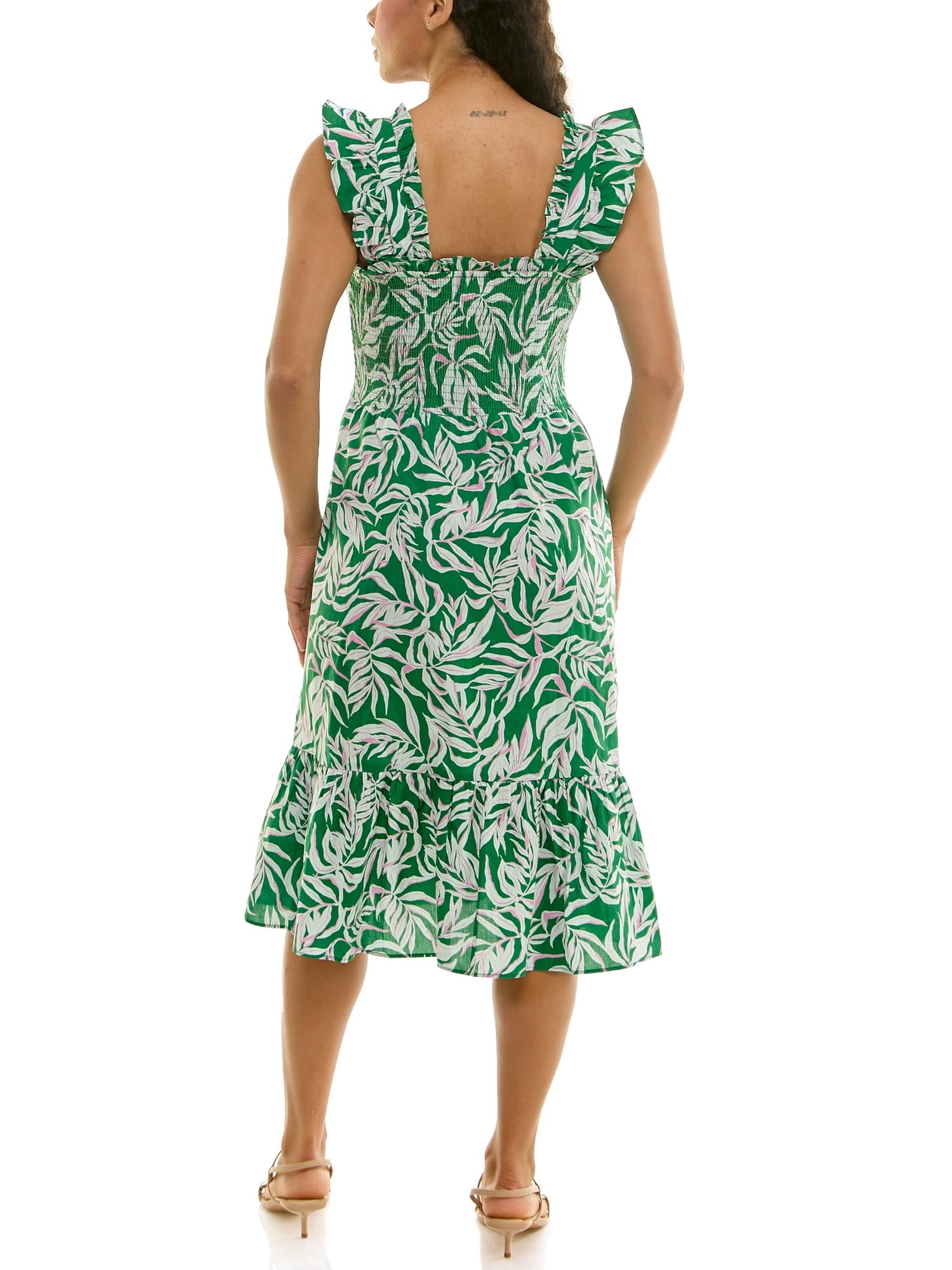 Nanette Lepore Women's Smocked Flutter Sleeve Midi Dress, Sizes XS-XXXL