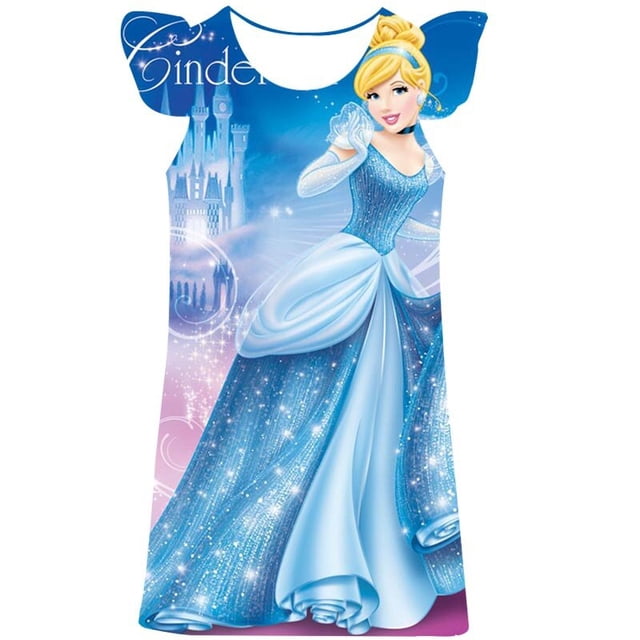 Disfraz de dibujos animados para niñas, vestido de princesa Bella, vestido de princesa de verano para niños, ropa de fiesta de cumpleaños para niños, tamaño 100-160cm6M Gao Jinjia LED