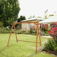 thumbnail image 6 of Zimtown Porch Swing Frame Swing Stand A-Frame 600lbs Wooden Brown 5FT, 6 of 9