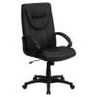 UPC: 0812581014761 | Flash Furniture High Back Black Leather Executive Swivel Office Chair with Arms
