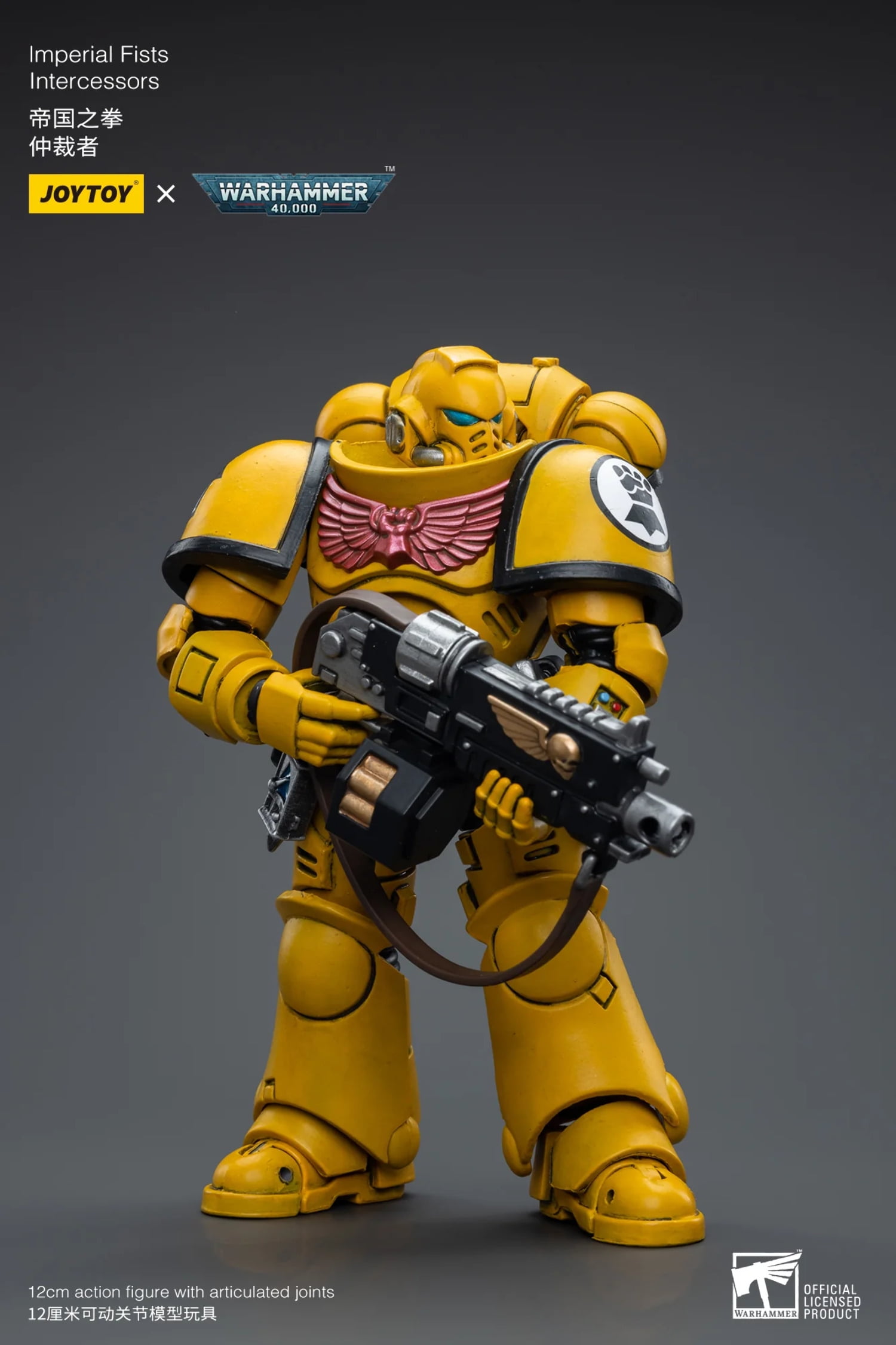 JOYTOY Warhammer 40K Action Figure: Ultramarines Jump Pack Intercessors Sergente Con Pistola Al Plasma E Spada Energetica, Modello Da Collezione 1/18, 12,2 Cm