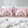 thumbnail image 3 of Erosebridal Housse de Couette Château Floral Très Grand, Housse de Couette Princesse de Rêve Très Grand, Décoration Florale, Réversible, Super Douillette, 3 Pcs (Sans Couette), 3 of 7