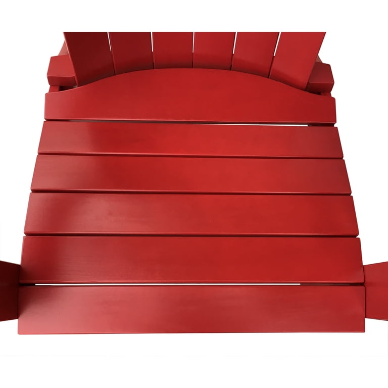 Mainstays Wood Outdoor Adirondack Chair, Red - Walmart.com