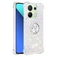 thumbnail image 2 of Funda para Xiaomi Redmi Note 13 4G con Brillo Líquido Flotante, Purpurina, Parachoques y Anillo Giratorio Soporte, 2 of 5