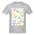 thumbnail image 4 of Bingfone Hand Drawn Colored Hearts Men'S Loose Fit Short-Sleeve Pocket T-Shirt, 4 of 7