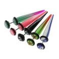 thumbnail image 3 of EHJRE 10pcs Colorful Acrylic Taper Stainless Steel Pin Faux Gauge Ear Stretching, 3 of 9