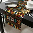 thumbnail image 3 of Colorful Boho Cotton Linen Table Extra Long Runner 13 x 120 inch Farmhouse Abstract Geometric Ethnic Art Non-slip Rectangular Dining Table Decor for Wedding Party Holiday Dinner, 3 of 8