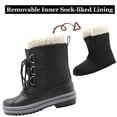 thumbnail image 5 of Apakowa Boys' Waterproof Duck Boots, Lace-Up Black, 11, 5 of 7