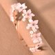 thumbnail image 1 of Nvzi Horquillas para el pelo de boda con flores para novia, peinetas con perlas de cristal, pinzas para el pelo, accesorios para el pelo de boda dorados, joyas, color rosa, 1 of 5