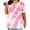 Hot Pink, variant on XUNKUSGA Womens Summer Tops Short Sleeve Plus Size Tops Summer Henley V-Neck Tshirts Casual Oversized Blouse Dressy Loose Solid Color Basic Tee S-5XL