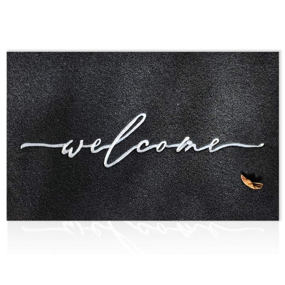 AAZZKANG Tapis de Bienvenue pour Porte d'Entrée Grand 24"x36 Pouces avec Endos en Caoutchouc Antidérapant Durable Ultra Absorbant la Boue Facile à Nettoyer Tapis d'Entrée pour I