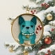 thumbnail image 4 of Adorno navideño de cristal con forma de perro de la costa, adorno navideño de cristal con forma de perro, decoración navideña de estilo costero, material de cristal duradero, base de metal,, 4 of 9