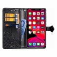 thumbnail image 3 of 3D Embossing Datura Flip Floral Wallet Case Compatible Case for iPhone 11 6.1 inch, 3 of 7