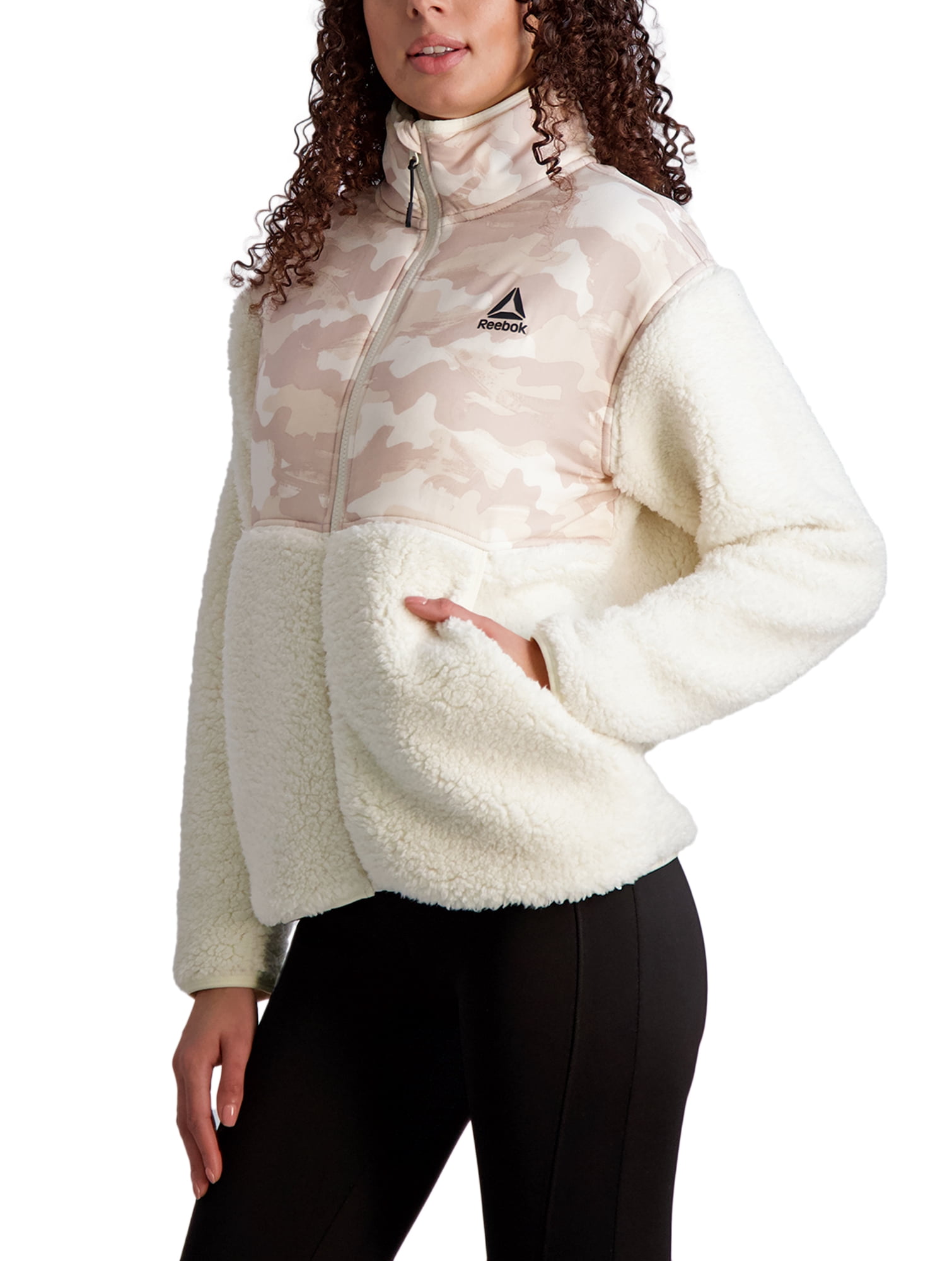 Reebok Women's Super Soft Gravity Sherpa Jacket with Pockets