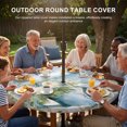 thumbnail image 3 of Round Outdoor Tablecloth with Umbrella Hole and Zipper, Coastal Floral Tablecloth with Elastic Waterproof, Summer Beach Starfish Seashells Ocean Patio Table Covers for 45" - 54" Picnic Pool Tables, 3 of 9
